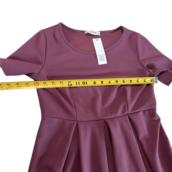 Hello Miz Women’s Maternity Short Sleeve Pleated Dress Size Small - Picture 13 of 17